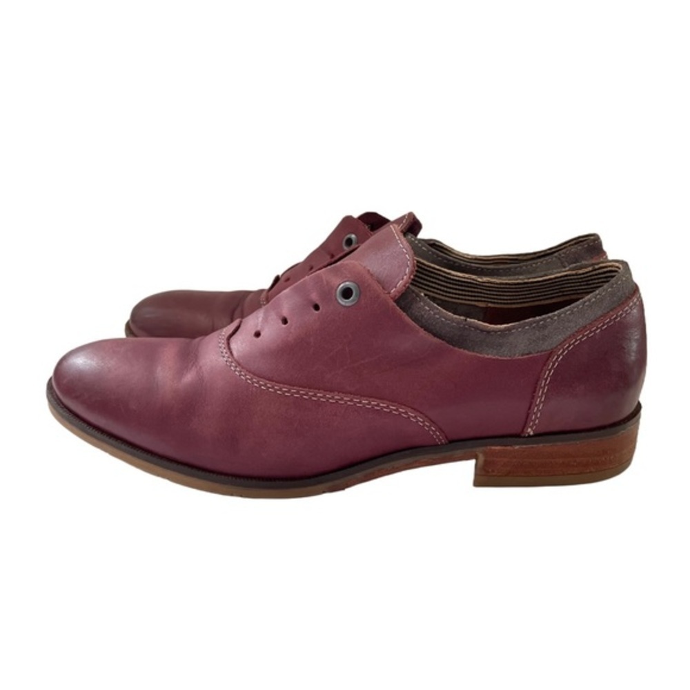 Hush Puppies Red Leather Laceless Oxfords, Women’s Size 8 - Picture 4 of 10